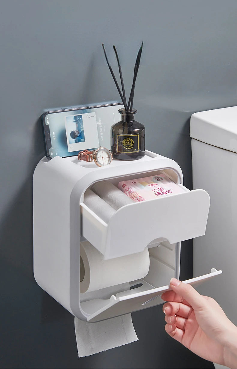 Caixa Para Papel Higiênico - Com Suporte Para Gadgets